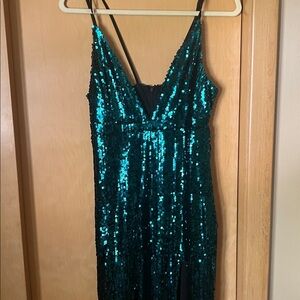Emerald Sequin Dress